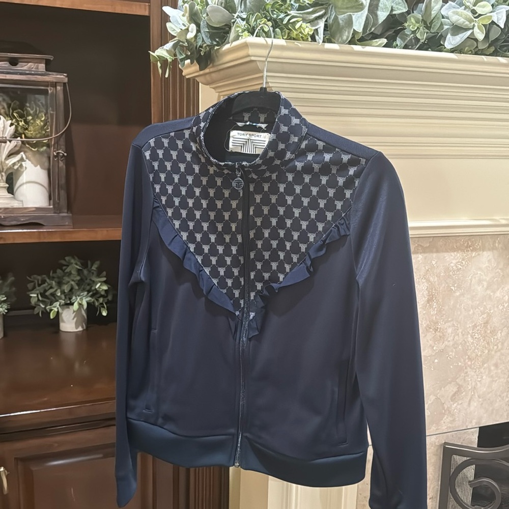 Women’s Tory Sport Ruffle Track Jacket Sz L